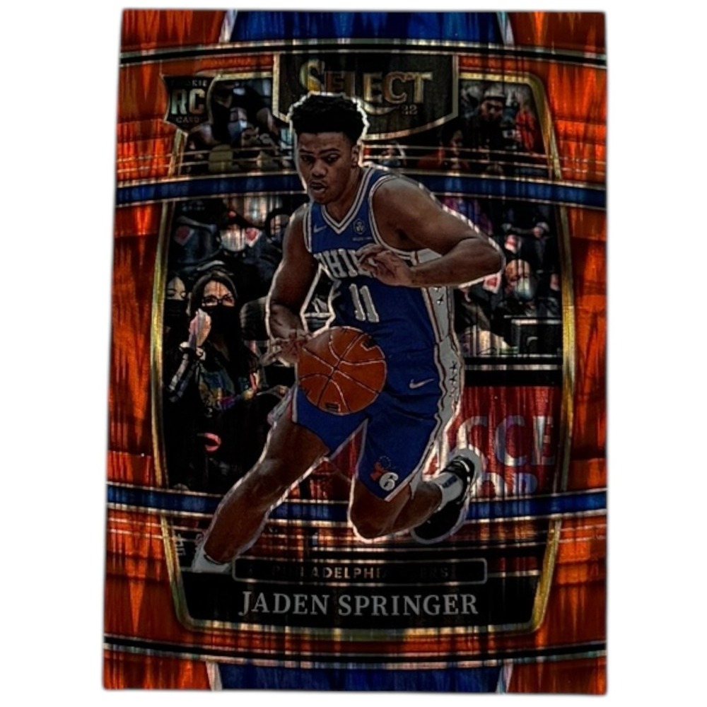 2021-22 Panini Select Orange Flash‎ Jaden Springer RC Philadelphia 76ers #85